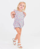 Ruffle Butts Candy Confetti Knit Sleeveless Waterfall Romper