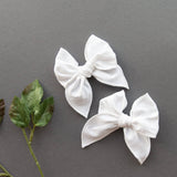 True White | Petite Party Bow: Alligator Clip
