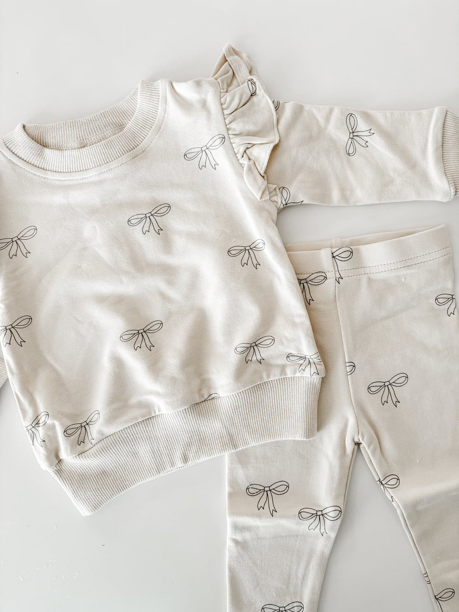 Mebie Baby Ribbon Ruffle French Terry Set – Little Bo and Co