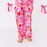 Kiki & Lulu- Bow Button Down Girls Pajama Set