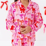 Kiki & Lulu- Bow Button Down Girls Pajama Set