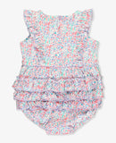 Ruffle Butts Candy Confetti Knit Sleeveless Waterfall Romper