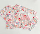 Ruffle Butts - Bunny & Friends Toddler Ruffle Long Sleeve Pajama Set