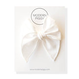 True White | Petite Party Bow: Alligator Clip