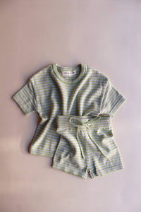 Spring Green Stripe Two Piece Set