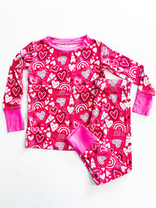 I Pink I Love You Pajama Set