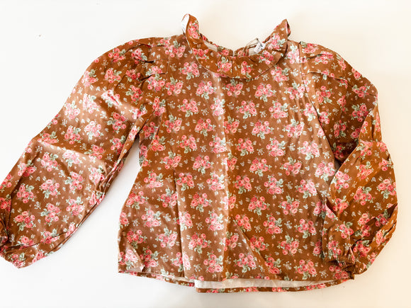 Romantic Flower Frill Blouse