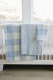 Light Blue Plaid Plush Blanket
