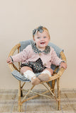 Pink Pointelle Button Down Cardigan