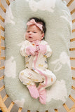 Pink Bunny Ribbed Bamboo Zipper