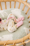 Pink Bunny Ribbed Bamboo Zipper