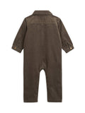 Organic Baby Flynn Corduroy Collared Romper - Cypress