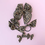Leopard | Mini Piggy Bow: Nylon Headband