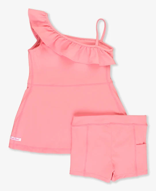 Ruffle Butts Bubblegum Pink Active Tennis Dress and Bike Shorts