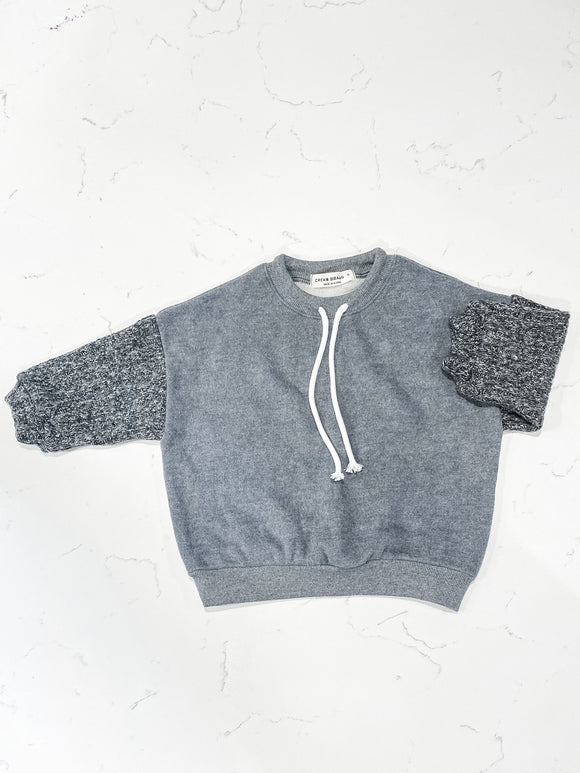 Fleece Knit Sleeve Sweater