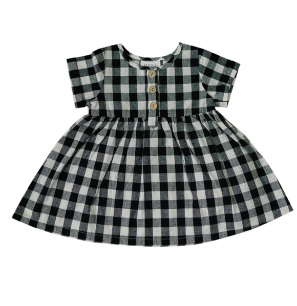 Mebie Baby Checkered Linen Dress